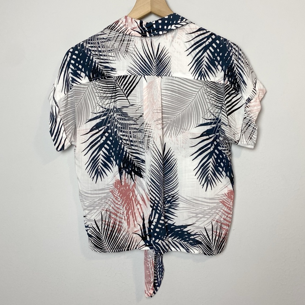 Anthro Cloth & Stone Tropical Tie Hem Top - Picture 6 of 8
